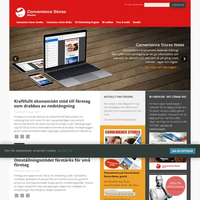 Convenience Stores News startsida 2021