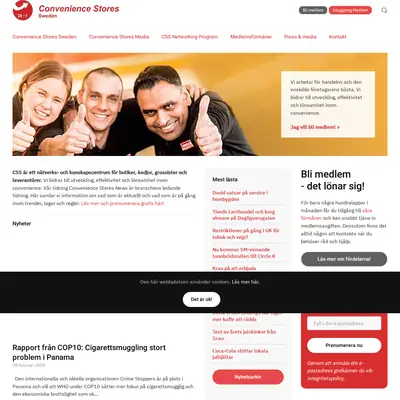 Convenience Stores News startsida 2024