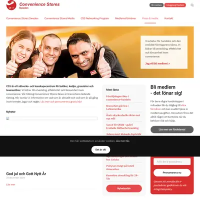 Convenience Stores News startsida 2025