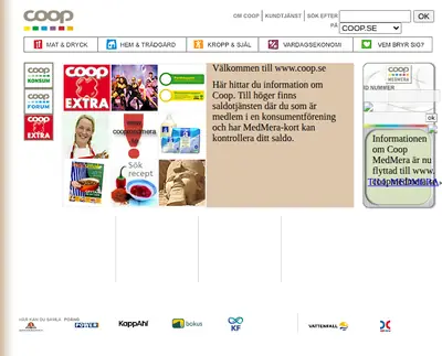 Coop Mersmak startsida 2003