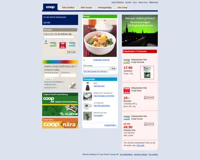 Coop Mersmak startsida 2005
