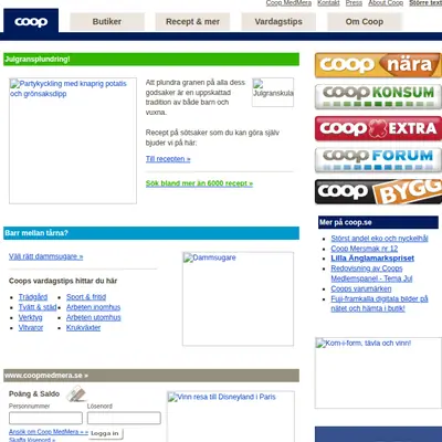 Coop Mersmak startsida 2007