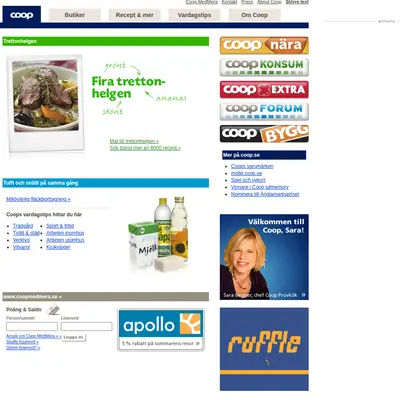 Coop Mersmak startsida 2008