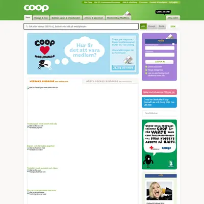 Coop Mersmak startsida 2010