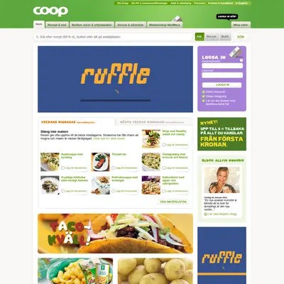 Coop Mersmak startsida 2011