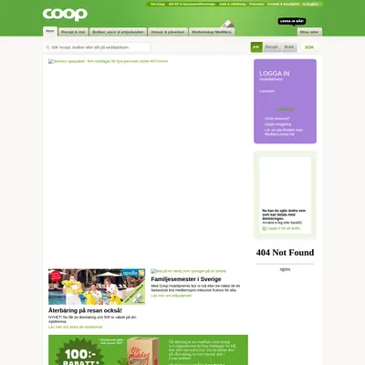 Coop Mersmak startsida 2012