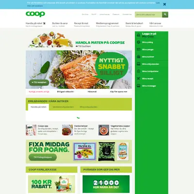 Coop Mersmak startsida 2016