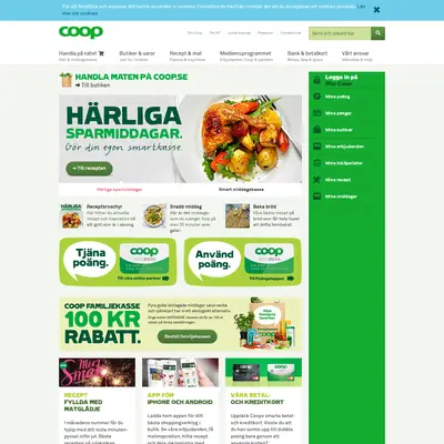 Coop Mersmak startsida 2017