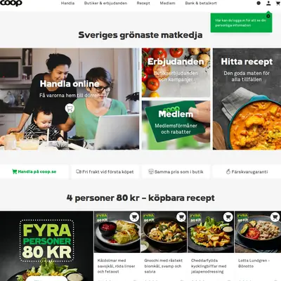 Coop Mersmak startsida 2018