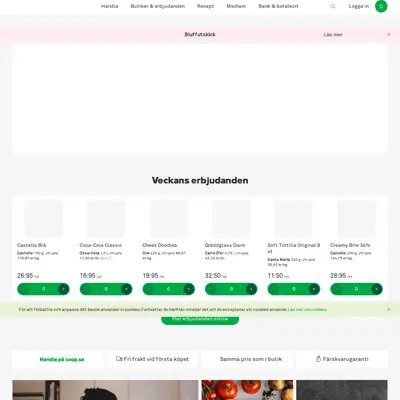 Coop Mersmak startsida 2019