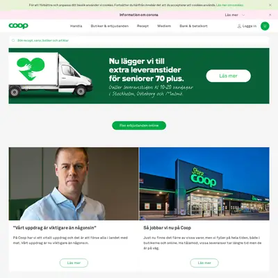 Coop Mersmak startsida 2020