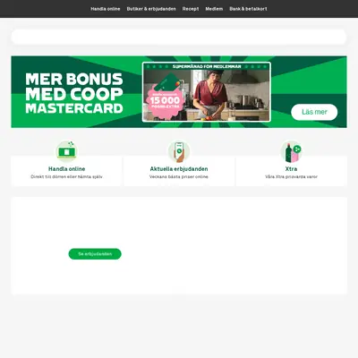 Coop Mersmak startsida 2023