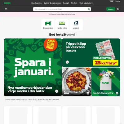 Coop Mersmak startsida 2026