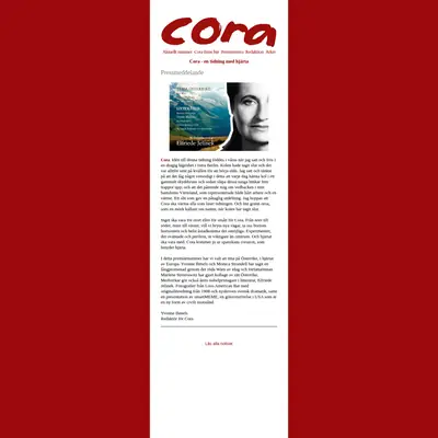 CORA startsida 2004