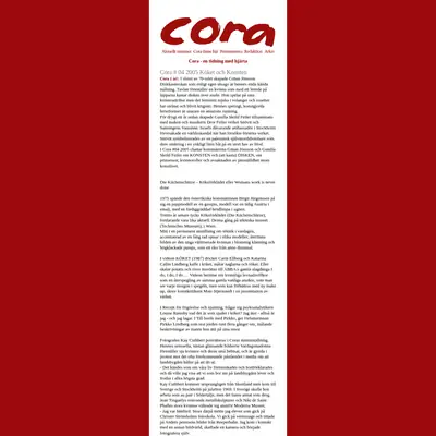 CORA startsida 2006