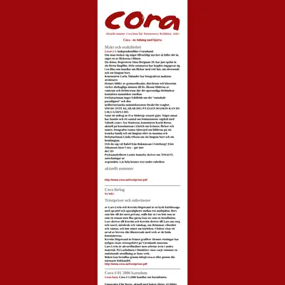 CORA startsida 2007
