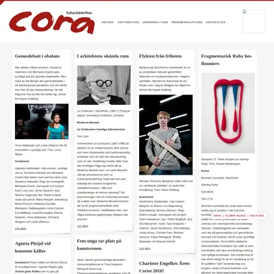 CORA startsida 2013