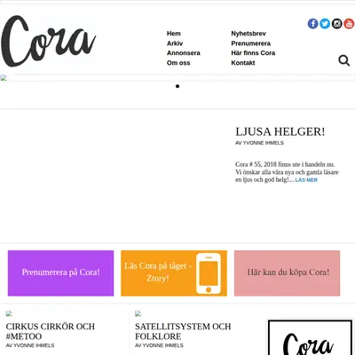 CORA startsida 2019