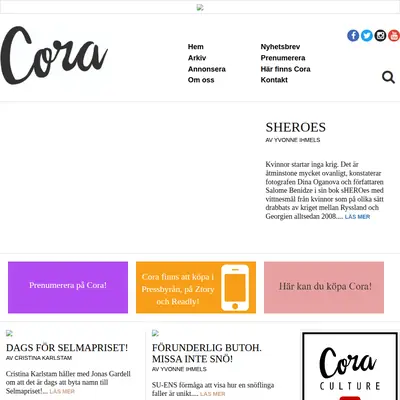 CORA startsida 2020