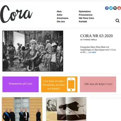 CORA startsida 2021