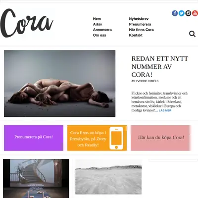 CORA startsida 2022