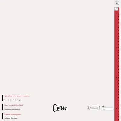 CORA startsida 2024