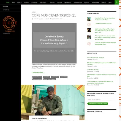 CORE MAGAZINE startsida 2023
