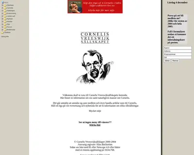 Cornelis Bladet startsida 2005
