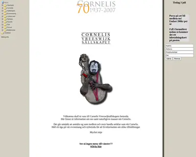 Cornelis Bladet startsida 2007