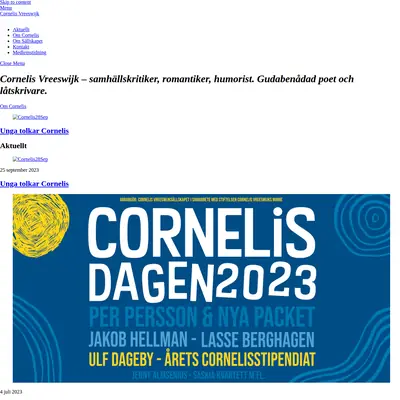 Cornelis Bladet startsida 2023