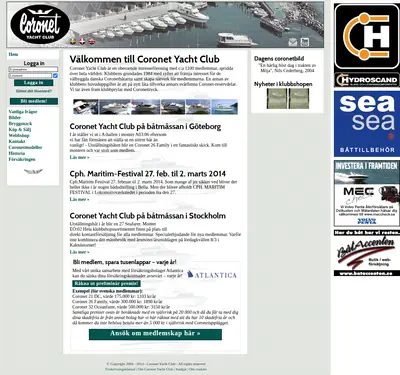 Coronet News startsida 2014