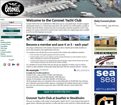 Coronet News startsida 2015