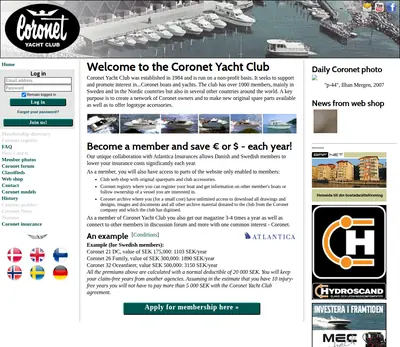 Coronet News startsida 2016