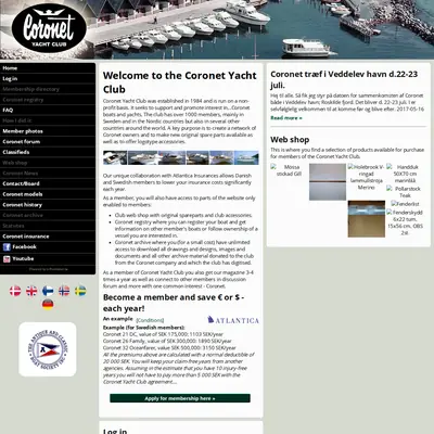 Coronet News startsida 2017