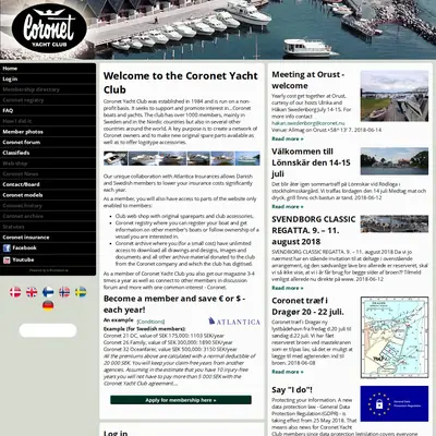 Coronet News startsida 2018