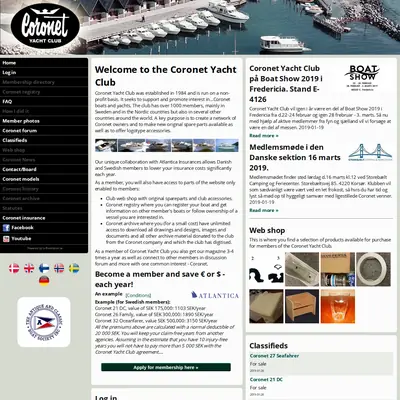 Coronet News startsida 2019