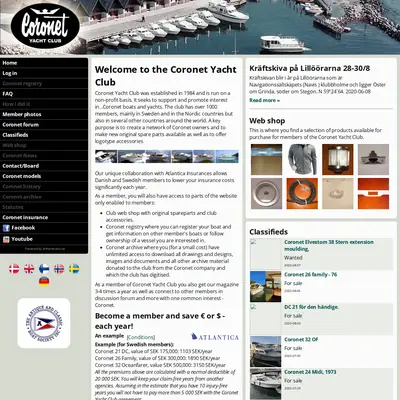 Coronet News startsida 2020