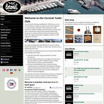 Coronet News startsida 2021