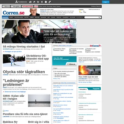 corren.se startsida 2014