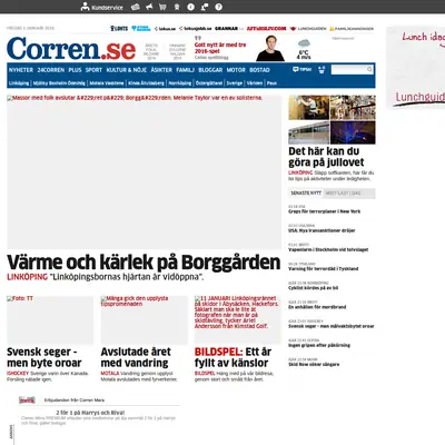 corren.se startsida 2016