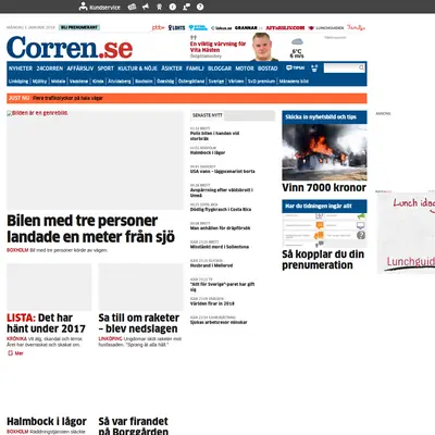 corren.se startsida 2018
