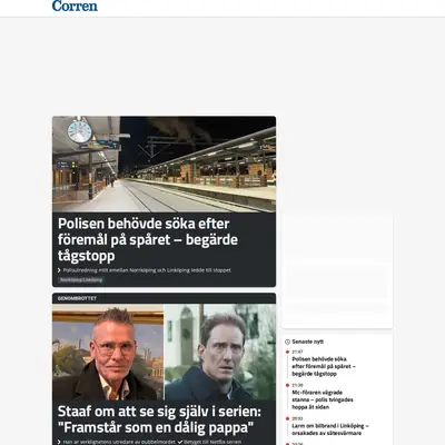 corren.se startsida 2025