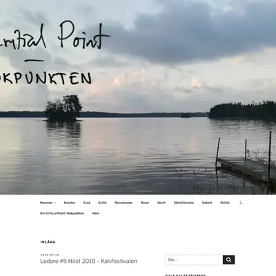 criticalpoint.se startsida 2020