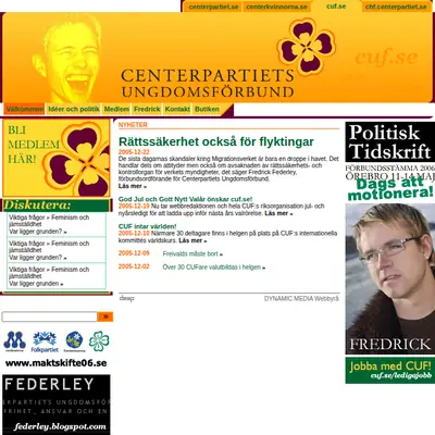 Bladet - Grön Ungdoms Tidsskrift startsida 2006