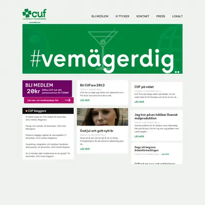 Bladet - Grön Ungdoms Tidsskrift startsida 2013