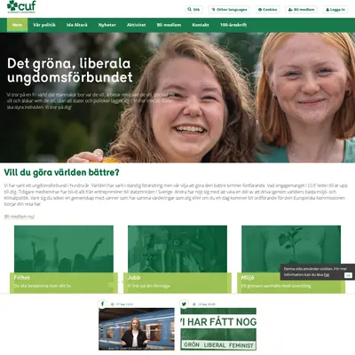 Bladet - Grön Ungdoms Tidsskrift startsida 2020