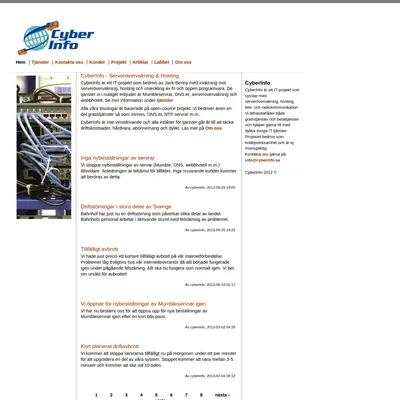 CyberInfo Sverige www.cyberinfo.se startsida 2014