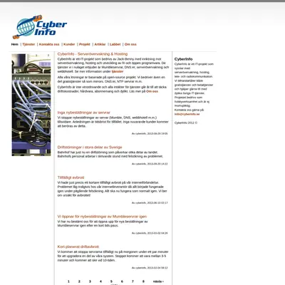 CyberInfo Sverige www.cyberinfo.se startsida 2015