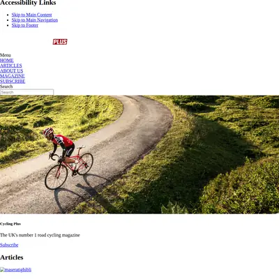 Cycling Plus startsida 2017