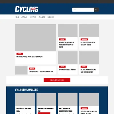 Cycling Plus startsida 2024